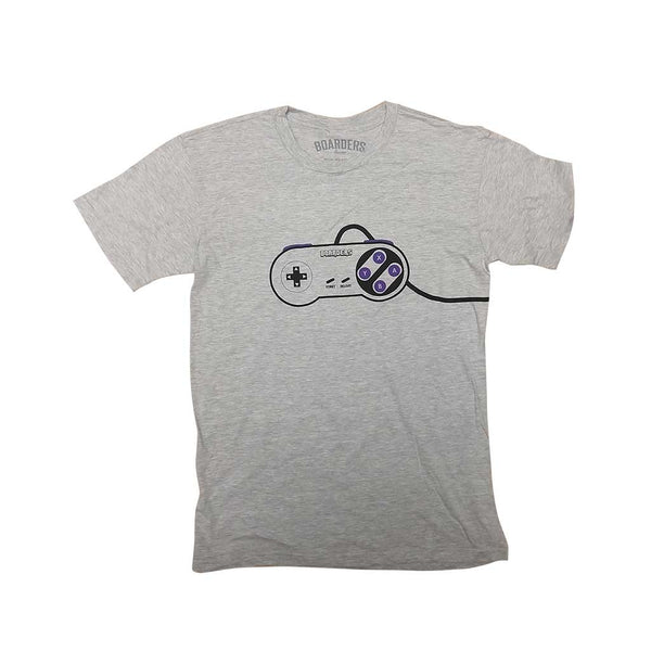 Boarders Game Controller Tee - Heather Grey Front