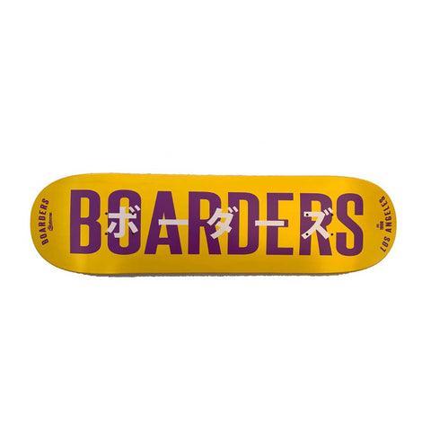 Boarders Bold JPN Skateboard Deck - Yellow/Purple/White