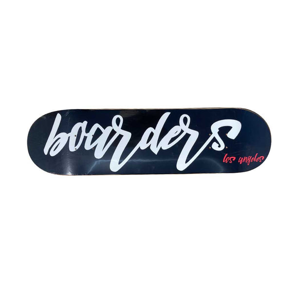 Boarders Rts Script Boarders Script Skateboard Deck - Black/White/Red | Boarders