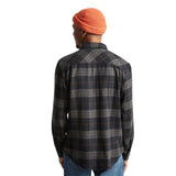 Brixton Bowery L/S Flannel - Black/Charcoal Back
