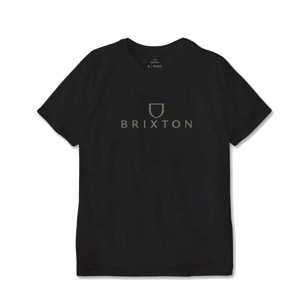 Brixton Alpha Thread S/S Tee - Black/Olive Surplus