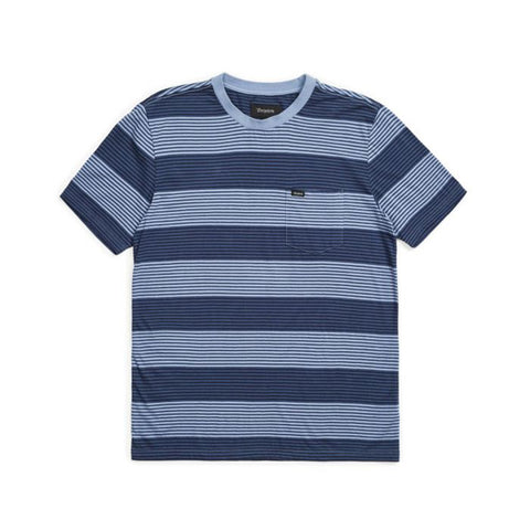 Brixton Hilt S/S Pocket Knit - Twilight Blue/Washed Navy Front