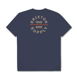 Brixton Oath V S/S Tee - Washed Navy/Sand2