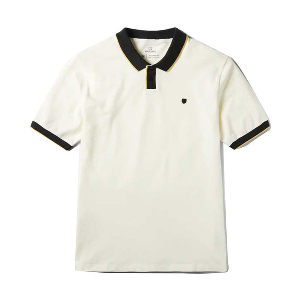 Brixton Proper S/S Polo Knit - Off White/Black