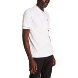 Brixton Carlos S/S Polo Knit - White/Black Side with model