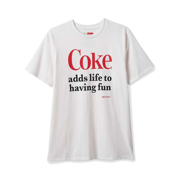 Brixton x Coca-Cola Having Fun S/S Tailored Tee - White