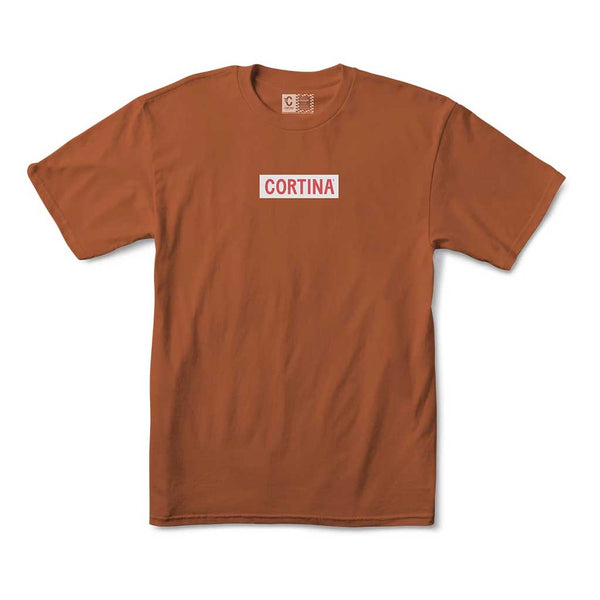 Cortina Bearings Cortina Box Logo Tee - Texas Orange