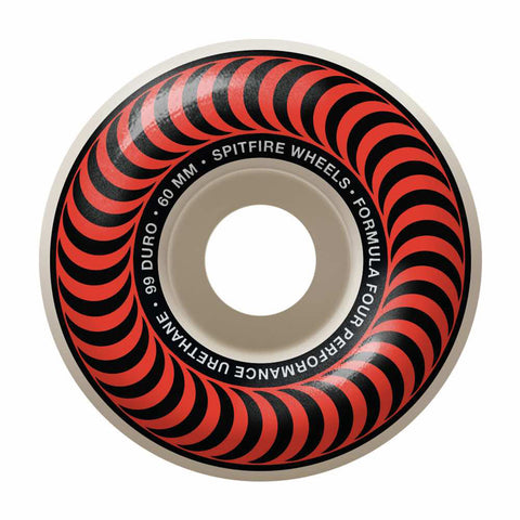 Spitfire F4 Classics Wheels 99a 60mm - Red/Bronze