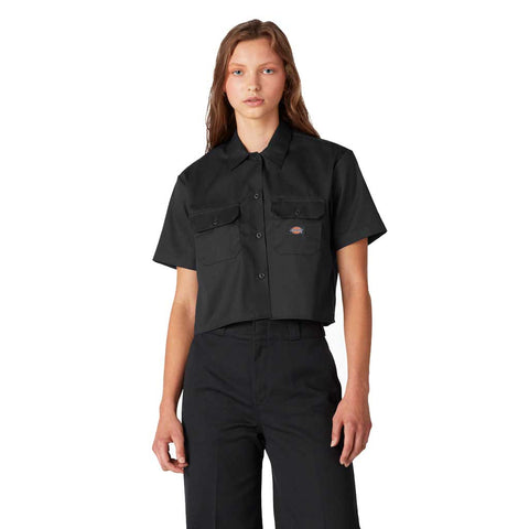 Dickies Women's Crop Work S/S Shirt - Black