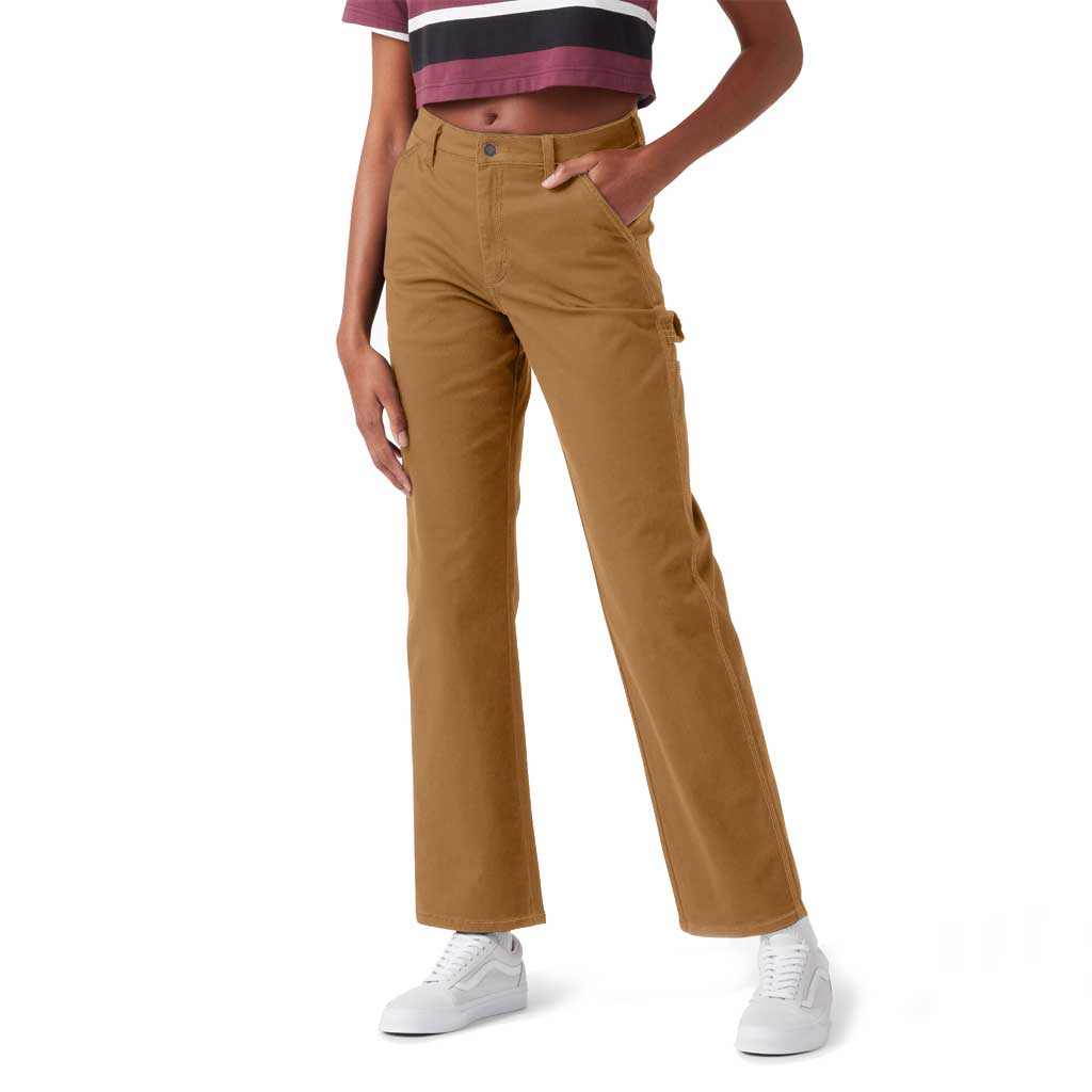 Dickies Women's High Waisted Cargo Pant Brown Duck