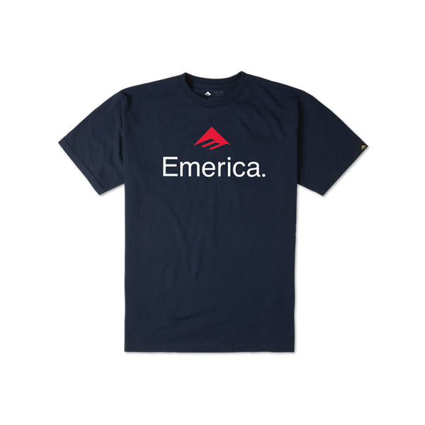 Emerica Skateboard Logo T-shirt - Navy/Red