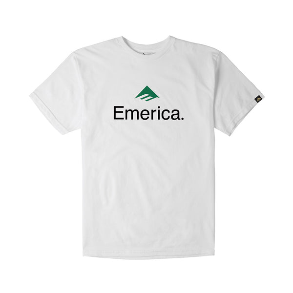 Emerica Skateboard Logo T-shirt - White/Green