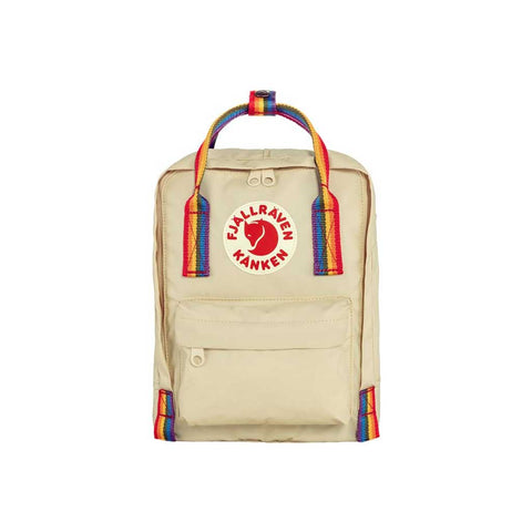 Fjallraven Kanken Rainbow Mini Backpack - Light Oak/Rainbow