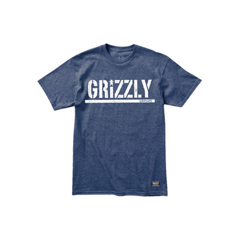 Grizzly Rough Stamp Tee - Denim Heather
