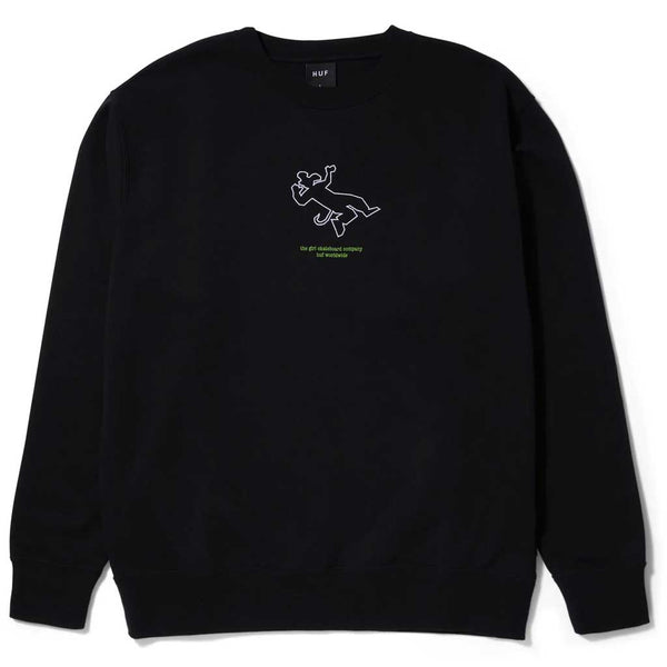 Huf x Crailtap Outline Crewneck - Black