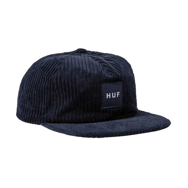 Huf Box Logo Cord 5 Panel Hat - Navy