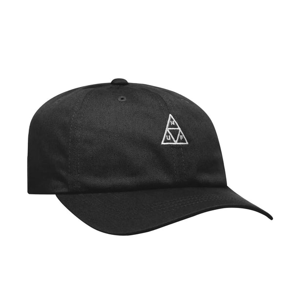 Huf Essentials Triple Triangle Curved Visor Hat - Black Front