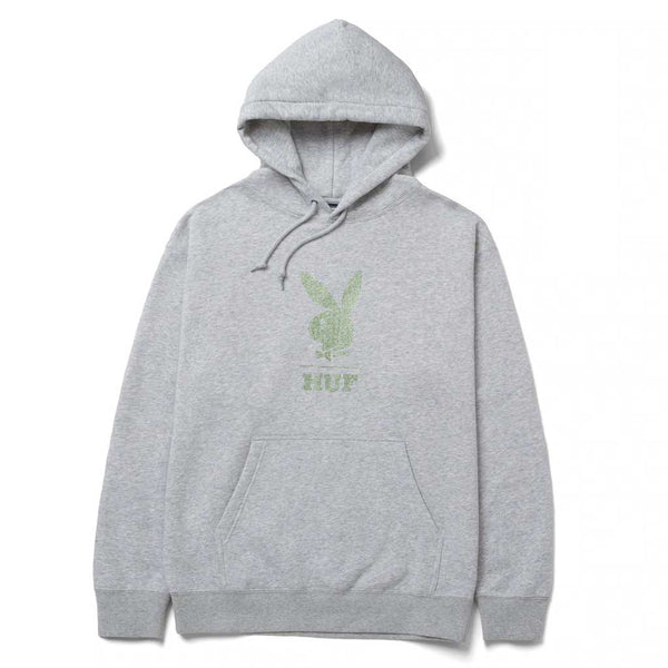 Huf x Playboy Rhinestone P/O Hoodie - Grey Heather