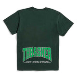 Huf x Thrasher High Point S/S Tee - Forest Green back