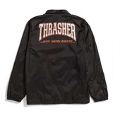 Huf x Thrasher Split Coaches Jacket - Black 2