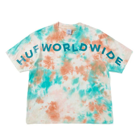 Huf Women's Worldwide TieDye Relax Tee - Natural