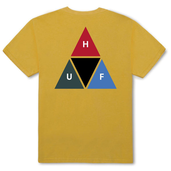 Huf Prism Triangle S/S Tee - Mineral Yellow Back