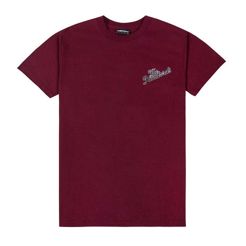 The Hundreds Stimulation Slant T-Shirt - Burgundy (Front)