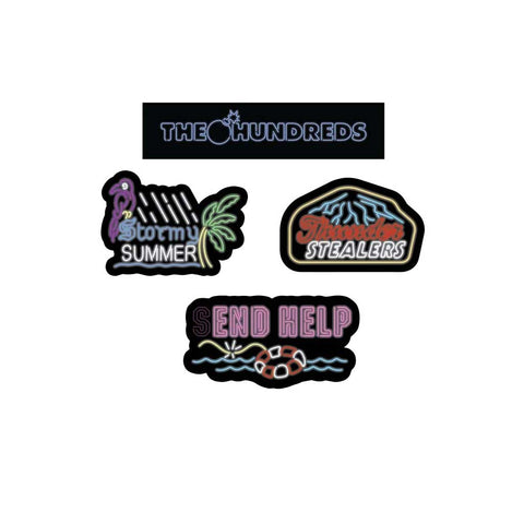 The Hundreds Neon Nights Sticker Pack - Multi