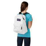 JanSport Superbreak Backpack - White on model