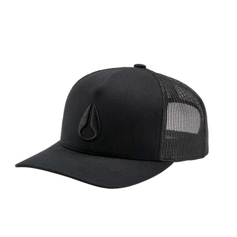 Nixon Iconed Trucker Hat - Black/Black