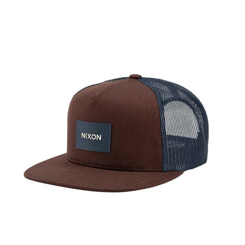 Nixon Team Trucker Hat - Navy/Brown