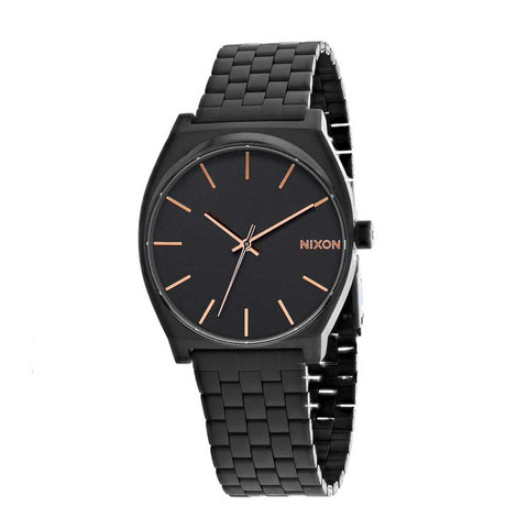Nixon Time Teller - All Black/Rose Gold