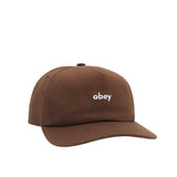 Obey Obey Lowercase 5 Panel Snapback - Brown