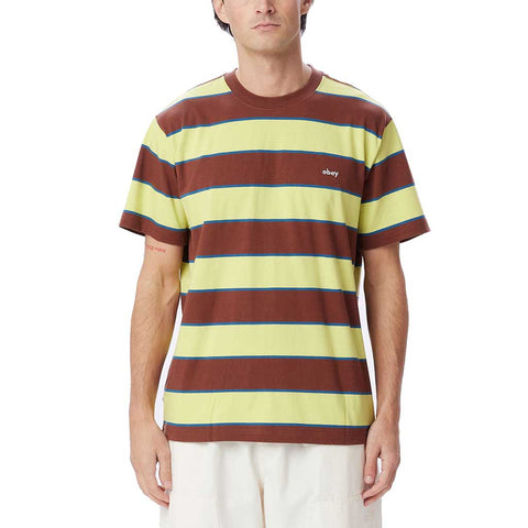 Obey Ranking SS Knit Tee - Sepia Multi