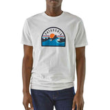 Patagonia Boardie Badge Organic T-shirt - WHI Front with model