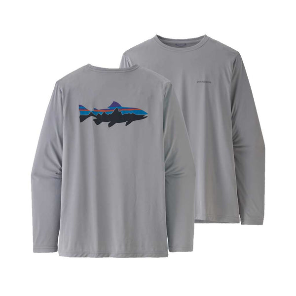 Patagonia L/S Cap Cool Daily Fish Graphic Shirt - FTGY