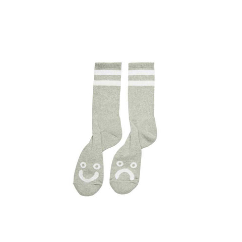 Polar Happy Sad Socks - Heather Grey