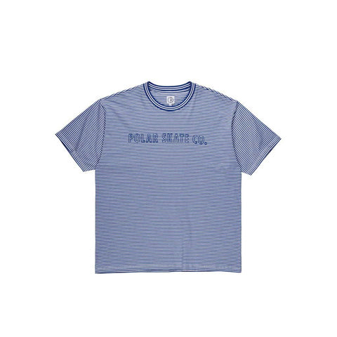 Polar Outline Stripe Tee - Dark Blue Front