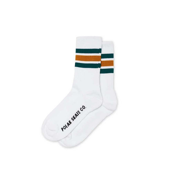 Polar Stripe Socks - White/Teal/Orange