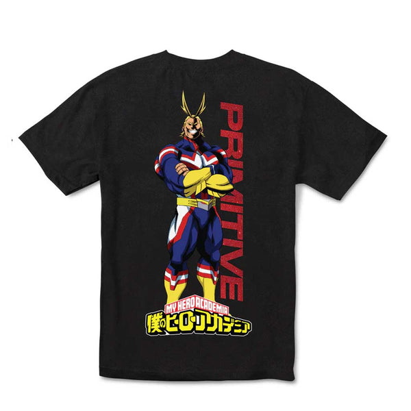 Primitive x My Hero Academia All Might Washed Tee - Black Back