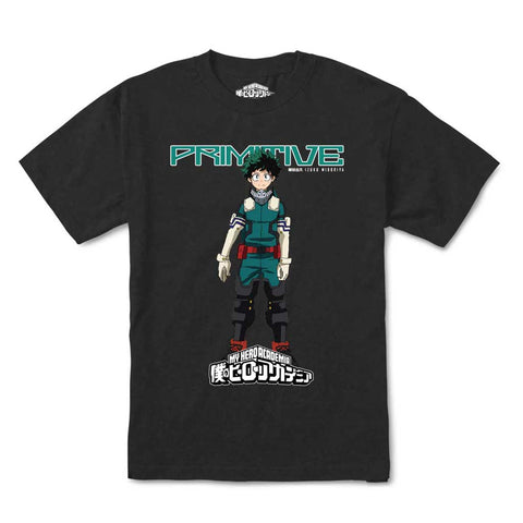 Primitive x My Hero Academia Izuku Midoriya Washed Tee - Black