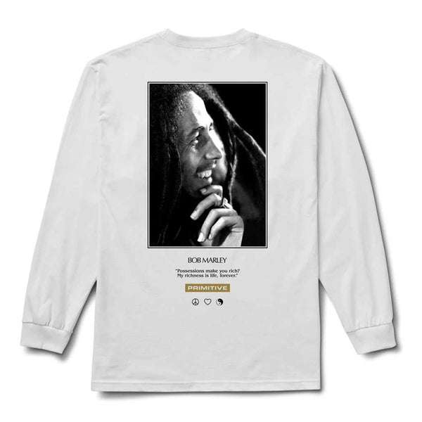 Primitive x Bob Marley Life Forever L/S Tee - White