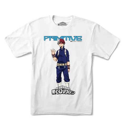 Primitive x My Hero Academia Shoto Todoroki Tee - White