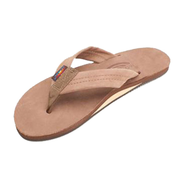 Rainbow Single Layer Premier Leather with Arch Support - Dark Brown