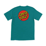 Santa Cruz Classic Dot S/S T-shirt - Teal Back