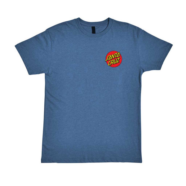Santa Cruz Classic Dot Chest S/S T-shirt - Heather Cool Blue