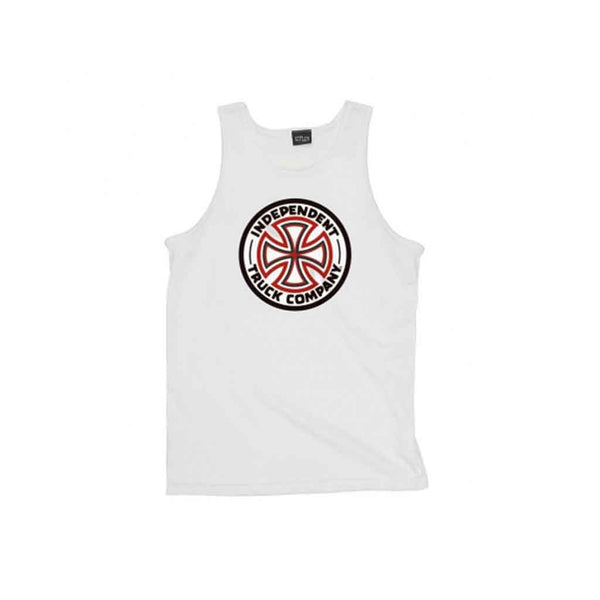 Independent Red/White Cross Tank - White Front