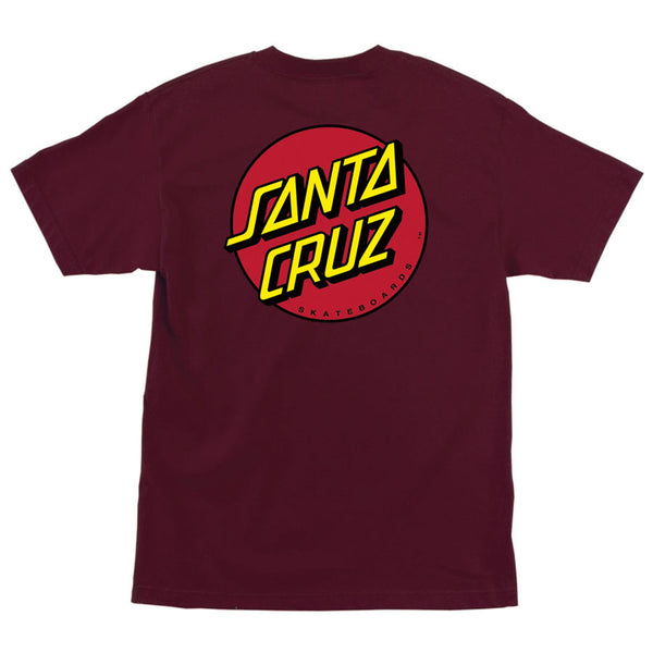 Santa Cruz Classic Dot T-Shirt - Burgundy