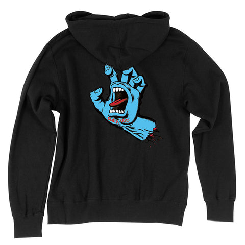 Santa Cruz Youth Screaming Hand Pullover Hood - Black Back