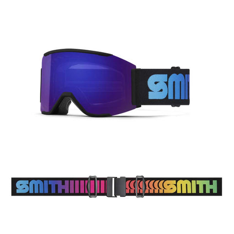 Smith 22/23 Squad MAG Low Bridge Fit Goggles - Artist Series | Draplin Spectrum/ChromaPop Everyday Violet Mirror